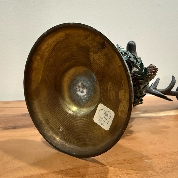 Vintage Dept 56 Metal Deer Candle Holder — Rustic Cabin / Holiday Décor - Picture 8 of 9